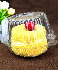 Hewnda 100 Pack Plastic Single Individual Cupcake Muffin Dome Holders Cases Boxes Cups Pods,Great for parties or cake/muffin sales 31 51EqTTLPRcL