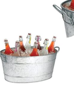 Alternative view of Table Craft Galvanized Oval Beverage Tub, 19 X 14 X 9 -Inch Oval, 9 X 14 X 9"
