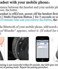 Bluedio V5.0 Bluetooth Headphones Over Ear, Wireless Bluetooth On-Ear Stereo Earphones Noise Cancelling, Soft Memory-Protein Earmuffs, w/Mic (Black) Black 38 51EsBtkOjGL
