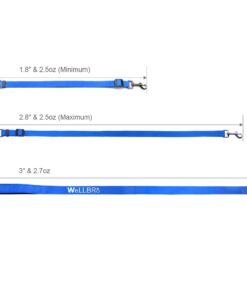 Wellbro 3 in 1 Durable Nylon Dog Leash with Padded Handle, Three- Way Pet Leash with a Coupler, Adjustable and Detachable, Lead for Small, Medium Dogs (Blue) Blue 14 51EwdMEAd4L
