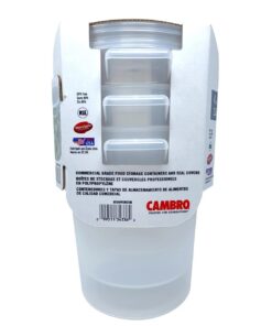Cambro 4-Quart Round Food-Storage Container with Lid, Set of 3 4 Quart 11 51Ex6K2dZAL