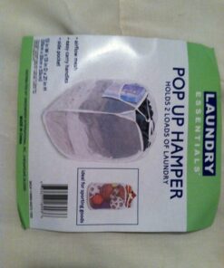 Honey-Can-Do Large Dual Laundry Hamper with Lid, Natural Resin Folding Dual Hamper 17 51Ey4HHeELL