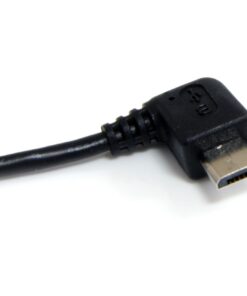 Alternative view of StarTech.com 3 ft / 91cm Micro USB Cable - A to Right Angle Micro B - USB Type A - 90 Degree Micro-USB Type B (M) - Black (UUSBHAUB3RA) 3 ft / 1m