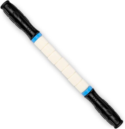 iGreely Premium Muscle Roller The Ultimate Massage Roller Stick 17 Inches Recommended by Physical Therapists Promotes Recovery Fast Relief for Cramps Soreness Tight Muscles-White White