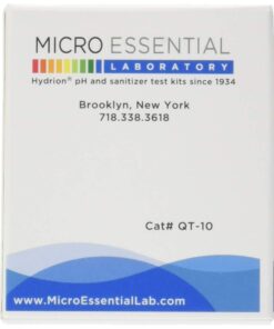 Micro Essential Laboratory QT-10 Plastic Hydrion Low Range Quat Check Test Paper Dispenser, Single Roll, Food Service Test Strips, 0 - 400ppm 10 51F5FZ976fL