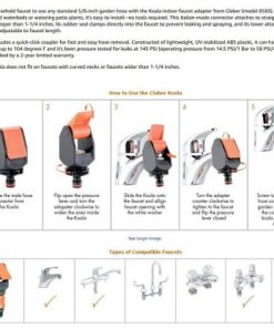 Claber GL56708745 Lawn-and-Garden-Watering-Equipment, Black/Orange Plastic 24 51FB6fw7R L