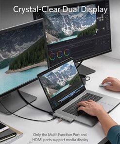 Anker USB C Hub for MacBook, 7-in-2 USB C to C Adapter, Compatible with Thunderbolt 3 Port, 100W Power Delivery, 4K HDMI, USB C and 2 USB A Data Ports, SD and microSD Card Reader 32 51FBKPWXlsL