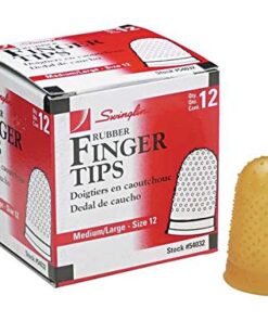 Swingline Rubber Finger Tips, Medium/Large, Size 12, Finger Cots, 12 Pack (54032) Medium/Large (Size 12) 11 51FEoYsvg6L