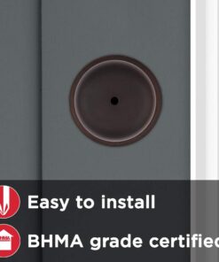 Kwikset Juno Interior Privacy Door Knob with Lock, Door Handle For Bathroom and Bedroom, Venetian Bronze Keyless Turn Lock Doorknob, with Microban Protection 13 51FMKsCwNFL