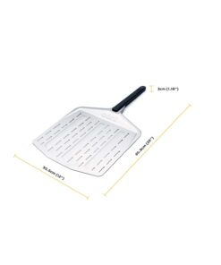 Alternative view of ooni 12” Perforated Pizza Peel – Long Handle Perforated Aluminium Pizza Paddle – Lightweight Pizza Turning Peel Outdoor Pizza Oven Accessories 12"