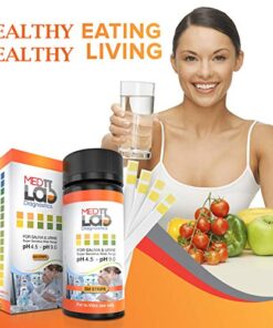 pH Test Strips 4.5 to 9.0 (200 ct) for Urine and Saliva Body pH Testing. Urinalysis Reagent Test Strips for Acidity and Alkalinity. Alkaline Diet Food and Acid pH Testing 28 51FQzY37CL