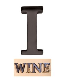 Personalized Letter "I" Metal Wall Wine Cork Holder - Monogram Wall Art