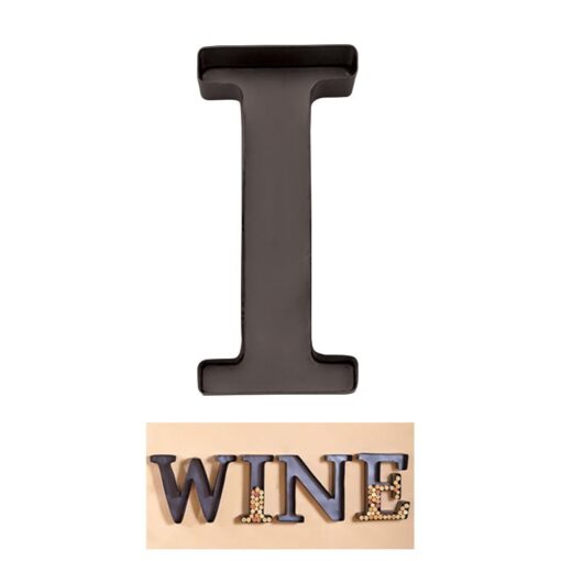 Personalized Letter "I" Metal Wall Wine Cork Holder - Monogram Wall Art