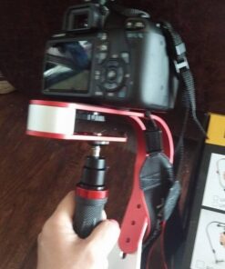 AFUNTA Pro Handheld Video DSLR Camera Stabilizer Steady Compatible GoPro Cannon Nikon Sony Camera Cam Camcorder DV Smartphone up to 2.1 lbs with Smooth Pro Steady Glide -Red/Silver/Black 28 51FbM0Wk0sL