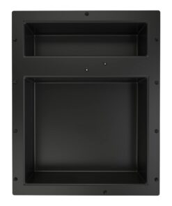 Tile Redi USA RN1620DU Niche Double Recessed Shower Shelf, Two Shelves, 20" H X 16" W, Black 2 Shelves 23 51FegpGvArL