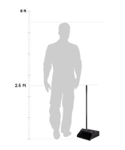 Carlisle FoodService Products Duo-Pan Upright Dust Pan with Serrated Yoke for Home, Restaurants, Kitchen, Lobby, And Office, Plastic, 30 Inches, Black 30 Inches (Pack of 1) 33 51FepyeosDL