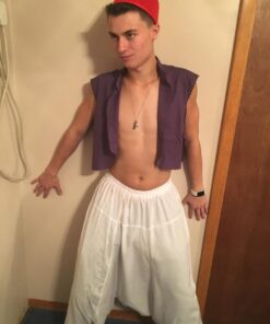 CandyHusky Mens Womens Baggy Lounge Hippie Boho Aladdin Harem Yoga Pants Rayon One Size White 17 51FfGJpQBIL