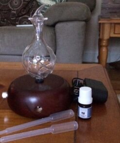 Radiance Nebulizing Diffuser for Essential Oil Aromatherapy - Dark Colored Wood Base Dark Brown Wood Base 34 51FffazhagL