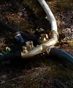 Morvat New & Improved Heavy Duty Brass 4 Way Splitter, Garden Hose Manifold Connector with Comfort Grip ON/OFF Valves, Adapter for Water Faucet & Spigot, Includes Washers, Teflon Tape & Mounting Kit 41 51Fh4XvAymL 1