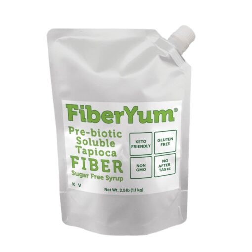 FiberYum Pre-Biotic Soluble Fiber Syrup from Tapioca/Cassava, New Formula, No IMO’s, Non-GMO, Corn-Free, 2.5 Pound 2.5 Pound (Pack of 1)