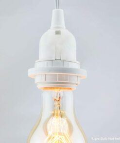Alternative view of fantado 15FT Hanging Pendant Light Cord by PaperLanternStore - Compatible with Incandescent, CFL or LED - Features an Easy On/Off Switch - Color: White - UL Listed Single Socket - 15FT