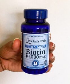 Puritan's Pride Biotin 10000 Mcg, Helps Promote Skin, Hair and Nail Health, Softgels 100 Count Unflavored 47 51G3nRiLGaL