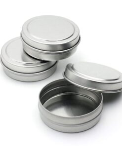 MagnaKoys Empty Slip Slide Round Tin Containers for Lip Balm, Crafts, Cosmetic, Candles, Storage Kit 1/2 Oz (5) 5 14 51G5OXonmL