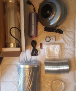 iPower 6 Inch 442 CFM Inline Fan with 6" 16 Feet Ducting Combo for Grow Tent Ventilation, Fan & Ducting & Filter, Silver 23 51G7UAq4lqL