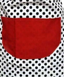 Alternative view of Hyzrz Lovely Lady Dot Flirty Canvas Funny Apron Restaurant Kitchen Aprons for Women Girls with Pocket (Black) Black