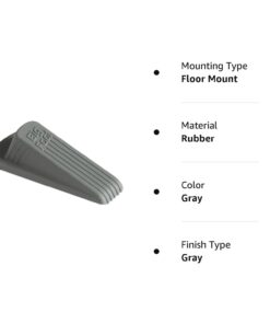 Master Caster Big Foot Doorstop, 4.75 x 2 x 1.25 Inches, Gray, 1/Pack (00941) 13 51G81HHnvoL