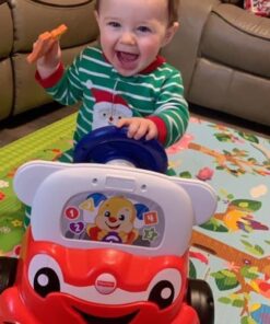 Fisher-Price Laugh & Learn 3-In-1 Smart Car, Baby Walker & Toddler Ride-On Toy with Smart Stages Learning Content for Ages 9+ Months Standard 45 51GH4b4Z5lL