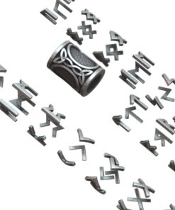 21pcs Single Runes U Water Rain Norse Vikings Runes Beads for Beards Hair Paracord Pendants &Bracelets DIY 1 3 51GIIC1GCL