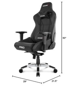 AKRacing Masters Series Pro Luxury XL Gaming Chair, adjustable, BLACK Faux Leather 22 51GIeDQiWrL