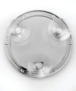 iDesign Gia Metal Suction Shower Shaving Mirror for Bathroom, Vanity, Bathtub, Wall, 5.75" x 5.75" x 0.75", Chrome 12 51GOEXy1XgL