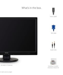 ViewSonic VA2246M-LED 22 Inch Full HD 1080p LED Monitor with DVI and VGA Inputs,Black 22-Inch 17 51GT7eteGPL