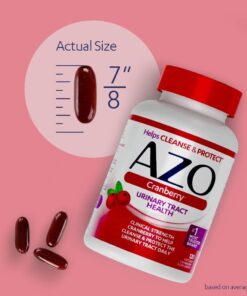 AZO Cranberry Urinary Tract Health Supplement, 1 Serving = 1 Glass of Cranberry Juice, Sugar Free Cranberry Pills, Non-GMO 100 Softgels 100 Count (Pack of 1) 31 51GVRhnvzZL