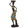 Rockin Novelty African Statue Decor Figurine Sculpture Colorful Dress, Unique African Art - Home Décor Art 13" Inches Tall - Decorative Black Figurines 2 51GaISariZL