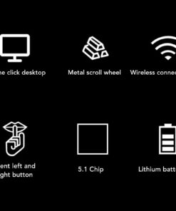 Alternative view of EBTOOLS Wireless Mouse, 2.4G Bluetooth Dual Mode Silent Low Decibel Mice, 800 1200 1600 DPI Type C Rechargeable Mouse with Colorful Light, for Windows PC Laptop, for Phone (Dark Gray) Dark Gray