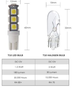 GRV T10 921 194 13-5050 SMD Wedge LED Bulb Lamp Super Bright Cool White DC 12V Pack of 10 10 Pcs 13 51Gfd9lHShL