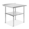 GRIDMANN Stainless Steel Kitchen Prep Table 30 x 24 Inches with Backsplash & Under Shelf, NSF Commercial Work Table for Restaurant and Home 30 in Long x 24 in Deep 53 51GkEe93FsL