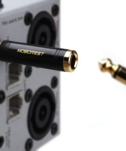 MOBOREST 3.5mm to 1/4'' Stereo Pure Copper Adapter, 1/8'' (3.5mm) Male Plug to 1/4'' (6.35mm) Jack Female Socket Adapter for Headphone Amp Adapte Black -1PCS BLACK-1PCS 15 51Gt8w6V1L