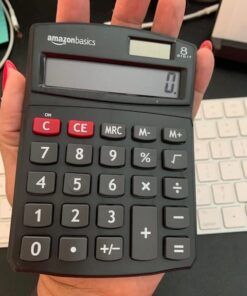 Amazon Basics LCD 8-Digit Desktop Calculator, 1 Pack, Small, Black 21 51GtIL5Tv2L