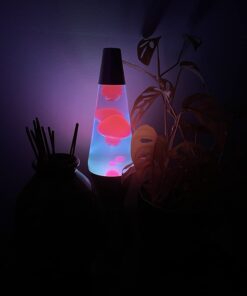 14.5-Inch Silver Base Lava Lamp with Purple Wax in Blue Liquid - 2118 Purple/Blue 31 51GulHLREjL
