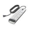 Belkin USB Power Strip Surge Protector - 12 AC Multiple Outlets & 2 USB Ports - 6 ft Long Flat Plug Extension Cord for Home, Office, Travel, Computer Desktop & Charging Brick - White (3,996 Joules) 1 Pack 51 51H1AiM1DHL