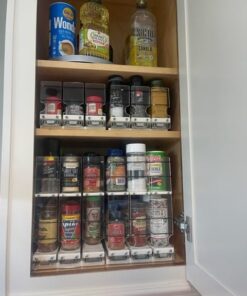 Vertical Spice - Cabinet Mounted Spice Rack Organizer - 3 Drawers, 30 Capacity - Sliding Cabinet Organizer - Pullout Shelves for Pantry Organization - Seasoning Storage - 6.9'' W x 10.75'' H x 10.6" D 6.9" W x 10.75" H x 10.6" D (222x2x11 DC) 37 51HIDGKg5CL