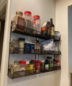 DecoBros 3 Tier Wall Mounted Spice Rack, Bronze 1-Pack 35 51HKNssvAL