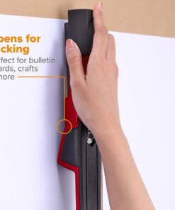 Bostitch Office Epic Metal 3 in 1 Stapler, 25 Sheet Capacity, Includes 210 Staples in Staple Storage Compartment & Integrated Remover, Red 16 51HKtFGO9kL