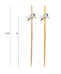 Horse Racing Cocktail Picks! The Perfect Horse Jockey Skewers for Burgers, Grilling, Sandwiches, or any Delicious Appetizer! Biodegradable Bamboo Drink Cocktail Drink Stirrers! - 100ct 14 51HO9fGsqvL