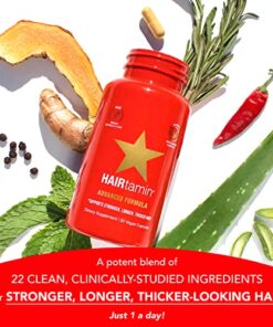 HAIRtamin Vegan Hair Vitamins for Faster Hair Growth | All Natural Biotin Hair Growth Vitamin Capsules to Support Healthy Hair Skin and Nails | May Reduce Hair Loss & Thinning | 30 Capsules 1 21 51HTHBwM03L