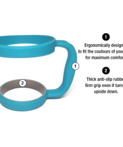 F-32 Handle - 19 COLORS - 30oz Size - Compatible with 30 oz YETI and 30 oz. OZARK TRAIL Tumbler Travel Mug (30OZ, ELECTRIC BLUE) 30ozElectric Blue 30.0 ounces 14 51HUwb2hHQL